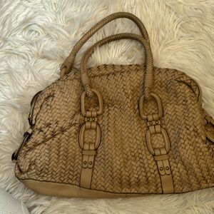 Taupe genuine leather purse